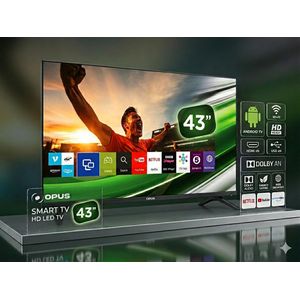 Opus Smart TV LED 43 Pouces Android - 43AP7-JE - Noir - Garantie 12 Mois