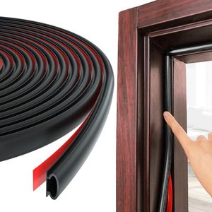 Joint d'étanchéité pour porte, bande d'étanchéité en  autocollante pour l'isolation et l'insonorisation des portes et fenêtres, forme en D