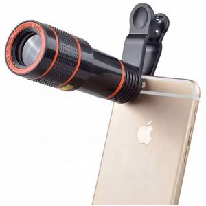 Objectif de télescope, clip universel 8X 12X Zoom pour téléphone portable, objectif de caméra pour iphone, samsung, 8 pièces.