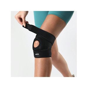 ShebSheb 1 pièce de support de genou réglable avec trous respirants pour sports, course, basketball, entraînement en salle de sport