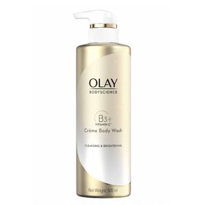 Gel douche, infusé de niacinamide (B3) et de vitamine C 500 ml, conçu pour nettoyer et éclaircir la peau.