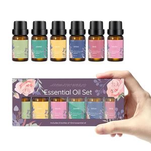 Coffret Pack de 6 Huiles Essentielles 10 ml - Parfums Variés pour Diffuseur