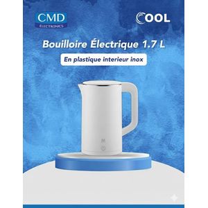 Cool Bouilloire Électrique - 1.8 L Couvercle à Ressort - 18117 - Blanc