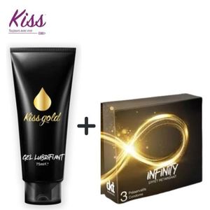Kiss Duo Kiss Gold Lubrifiant + 3 pr?servatifs infinity