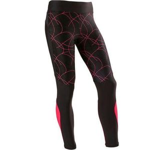 Artengo Legging Respirant S900 Fille Gym Enfant Noir AOP