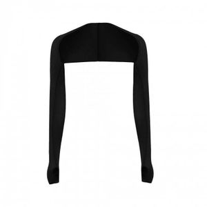 Manches de Bras Type Châle pour Femmes - Confort Rafraîchissant, Protection Solaire, avec Ouvertures pour les Doigts, Protection Solaire - Noir