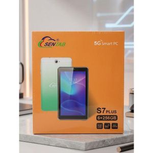 Tablette Sentab S7 Plus - 5G Smart PC - 256 Go ROM - 6 Go RAM - Écran HD - Double Caméra & Batterie Longue