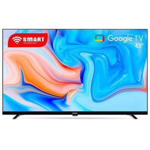 SMART TECHNOLOGY TV Smart Android 43 Pouces FHD - Google TV, Android 14 - STT-4380K - Wifi, Bluetooth - Apps 2 télécommandes avec option vocale