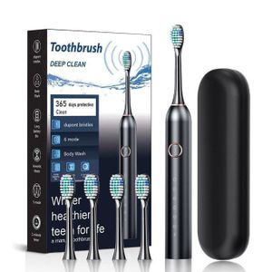 Nouvelle brosse à dents électrique pour adultes, brosse à dents sonique à poils doux à 6 vitesses, brosse à dents blanchissante