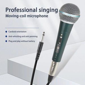Microphone avec prise 6,35 mm, microphone filaire KTV, microphone pour enregistrement et diffusion en direct