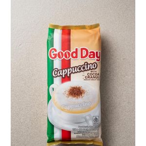 Good Day Cappuccino – Café Instantané 3-en-1 avec Granulés de Chocolat – Paquet de 10 Sachets (250g)