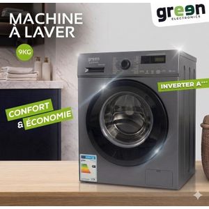 Machine à laver 9 Kg A++ INVERTER - Lave-linge frontale - GNML9 - Garantie 12 Mois