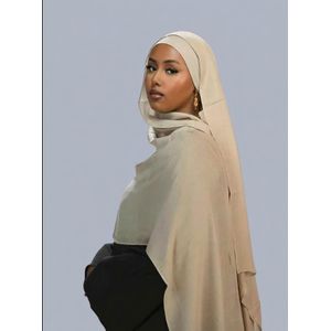 Ensemble Hijab 2-en-1 : Foulard + Bonnet Intégré BEIGE SABLE