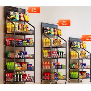 présentoir en métal noir à 4 niveaux est idéal pour organiser et exposer des produits