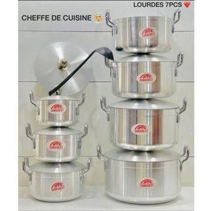 stainless steel Ensemble  Casserole  Aluminium 7Pièces