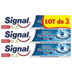 SIGNAL Lot de 3 Dentifrices 75 ml – Extra Fraîcheur Intense - Active Clean