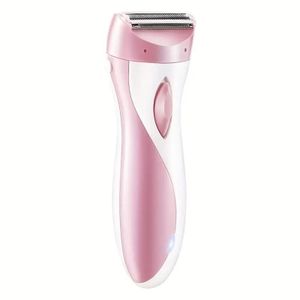 Rasoir pour femmes, appareil d'épilation électrique USB pour le visage, les aisselles, les bras, la ligne de bikini, les jambes et tout le corps - Rose