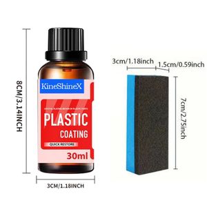 Revêtement plastique 30 ml, rénovateur et revitalisant pour plastiques automobiles