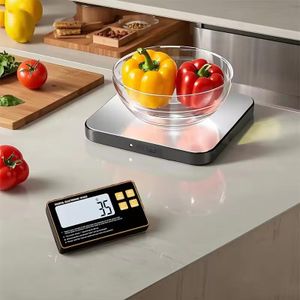 15KG/1G échelle de cuisine numérique magnétique sans fil avec écran LCD à distance, échelle de nourriture de conception séparée pour la cuisson au four, préparation des repas