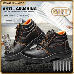 ASHION Bottes de sécurité à embout en acier pour hommes et femmes - Antidérapantes, Imperméables, Durables