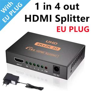 4K X 2K 1 en 4 sorties prise ue commutateur à câble compatible HDMI commutateur vidéo UHD adaptateur filaire moniteur pour ordinateur portable tv hd set vidéo