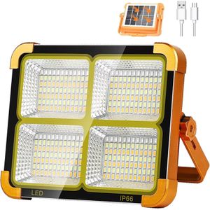 Projecteur LED Solaire Rechargeable IP66 – Éclairage Extérieur Haute Puissance & Nomade