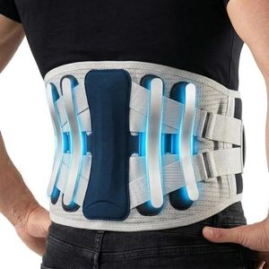 Attelle dorsale pour soulager les douleurs dans le bas du dos causées par une hernie discale, sciatique et scoliose, ceinture de soutien lombaire ergonomique, réglable et respirante pour homme et femme