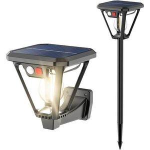 Applique murale solaire à double usage LED, lampe solaire avec détecteur de mouvement