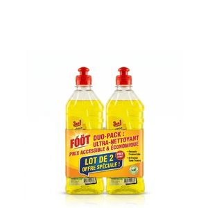 Foot Lot de 2 Détergents Multi-Usages 3 en 1 parfum Citron - 500ML x 2