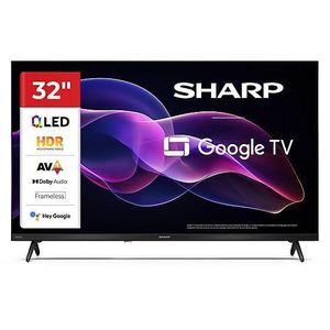 Sharp Téléviseur 32 Pouces - Smart Android google TV- Full HD - Noir