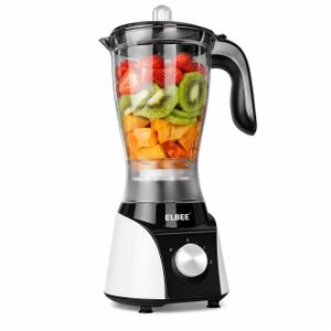 Elbee Mixeur 2 en 1 avec bol incassable, 1.5 L  LB-UB5 - Noir