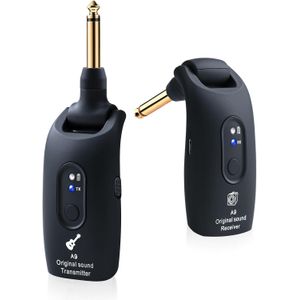 Système de Guitare Sans Fil 2.4GHz, Émetteur et Récepteur Audio Sans Fil Rechargeable pour Guitare, Basse, Instruments à Vent, et Instruments de Musique Électroniques