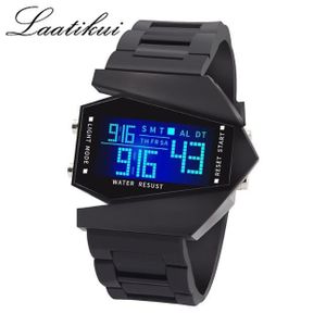 Laatikui Montre hommes montre enfants sport imperméable LED numérique électronique extérieur montre