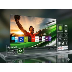 Opus Smart TV LED 32 Pouces Android - 32AP7-JE - Noir - Garantie 12 Mois