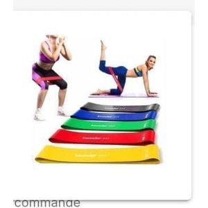 Bandes De Résistance Élastique Latex Pour Salle De Gym, Exercice, Yoga, Pilâtes, Kinésithérapie, Rééducation 