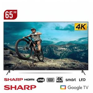 Sharp Téléviseur Sharp Google TV 65 Pouces Android 11 – 4T- C65FJ1MX  – 4K Ulltra HD Garantie 12 Mois