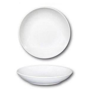 Lot de 6 Assiettes Rondes - Porcelaine - Blanc