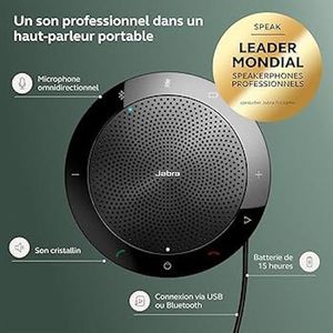 Jabra Speak 510 – Haut-Parleur Conférence Bluetooth & USB