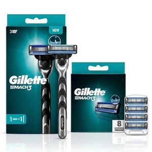 Gillette Mach3 – Pack Spécial 1 Rasoir + 9 Lames De Rechange (8+1)