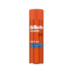 Gillette Fusion - Gel à Raser Hydratant au Beurre de Cacao - 5X Action - 200ml