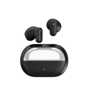 Design semi-transparent Écouteurs sans fil Intra-auriculaires Bluetooth TWS Stéréo Musicale - Noir