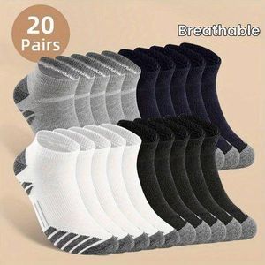 20 Paires Chaussettes Basses Pour Hommes, Confortables, Absorbantes Et Déodorantes