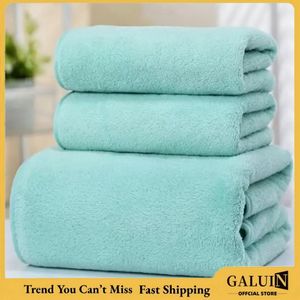 GALUIN 1 ensemble de serviettes de bain + 2 serviettes à main - 140cm x 70cm + 75cm x 35cm - Vert pâle