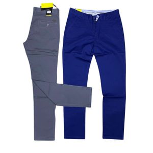 Pack de 2 Pantalons Kaki Class Bleu Gris