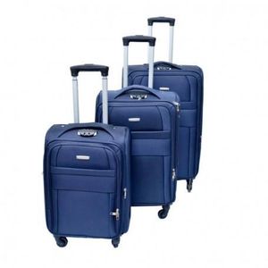 Lot de 3 Valises  de classe en Simili Cuir  – Design Élégant et Raffiné (Cabine, Moyenne 20kg , Grande 23kg)