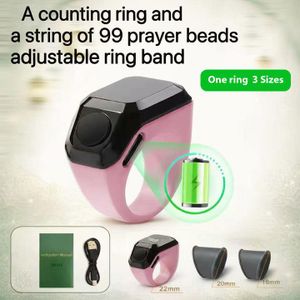 Chapelet Intelligente connectée Tasbih ,Tasbih numérique Zikr,type C charger/18/20/22mm - Pink