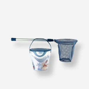 Caperlan Kit découverte de la pêche seau et épuisette Bleu ocean