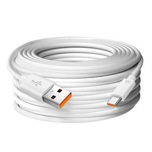 Gen Câble USB-C à Type-C 4M , Câbles d'Extension Extra Longs, Cordon d'Extension de Charge 66 W pour Caméras de Sécurité Domestique, Smartphones USB-C, Manettes de Contrôle (Blanc)