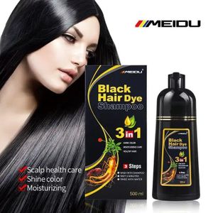 Shampoing pour cheveux coloration en Noir  des cheveux en quelques minutes - 500 ml
