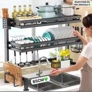 égouttoir à vaisselle - 3 niveaux